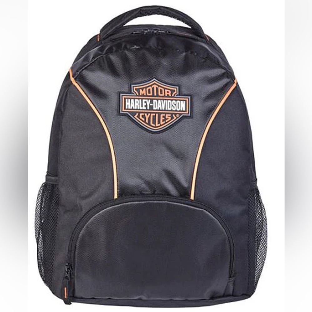 Harley-Davidson Black Backpack with Orange Trim